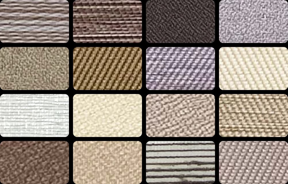 Sineset pleated blind fabric swatches