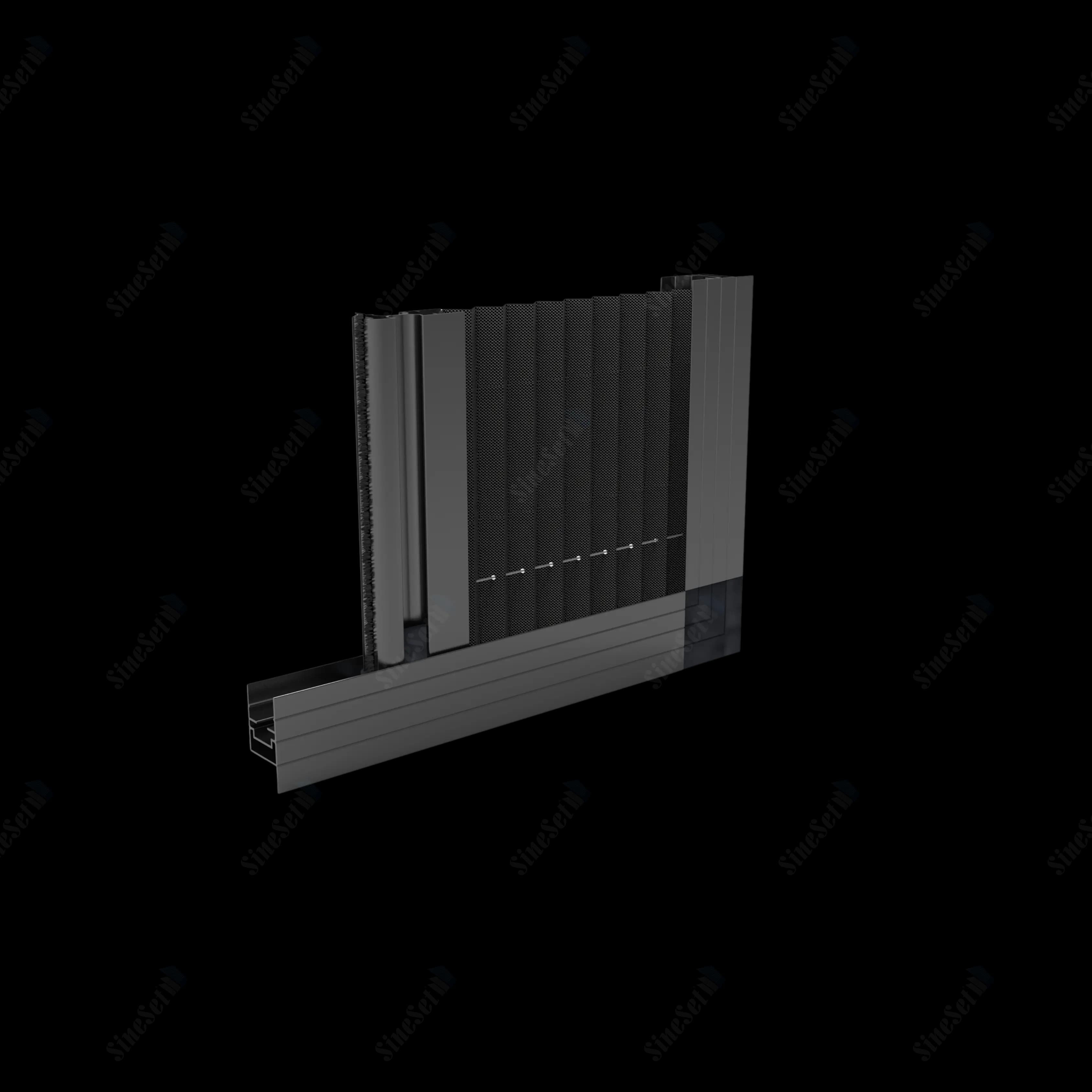 22mm 90° Outside Mounting No Screw Pleated Flyscreen